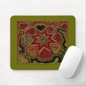 Tapis De Souris 'Coeurs Rustiques' Mousepad (Avec souris)