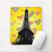 Tapis De Souris Coeurs tour Eifel Mousepad (Avec souris)