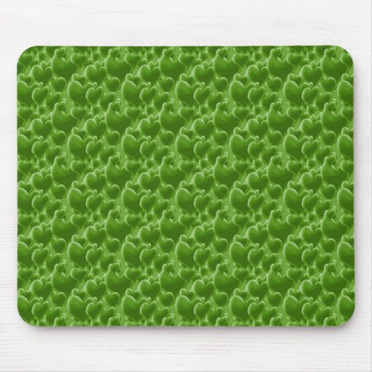 Tapis De Souris Coeurs verts (Devant)