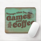 Tapis De Souris Coffe Plus Games Fun Time Retro Design (Avec souris)