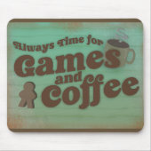 Tapis De Souris Coffe Plus Games Fun Time Retro Design (Devant)