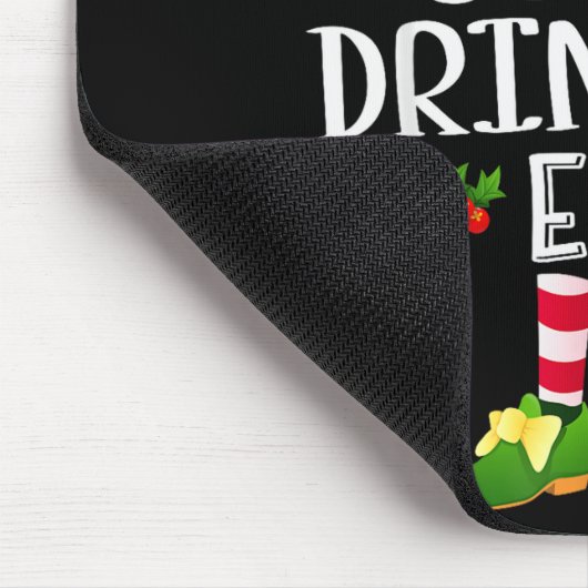 Tapis De Souris Coffee Drinking Christmas Elf Matching Pajama X-ma (Coin)
