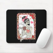 Tapis De Souris Coffee Is My Valentine Skeleton Messy Leopard Bun (Avec souris)