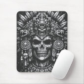 Tapis De Souris Coiffe de crâne aztèque par BurnsInHell (Avec souris)