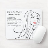 Tapis De Souris Coiffeuse Long Hair maquiller l'image de marque de (Avec souris)