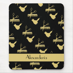 Tapis De Souris Coiffeuse minimaliste moderne noir et or