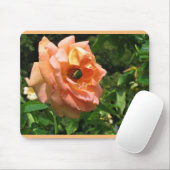 Tapis De Souris Coléoptère sur une rose (Avec souris)