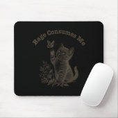 Tapis De Souris Colère Me Consume Chat (Avec souris)