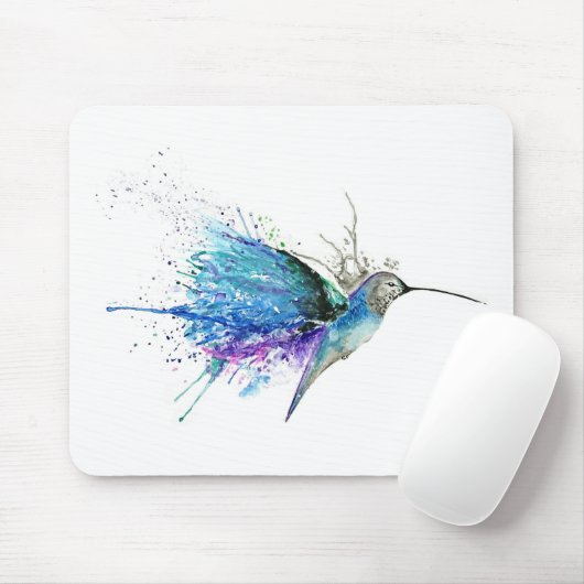 Tapis De Souris Colibri abstrait (Avec souris)