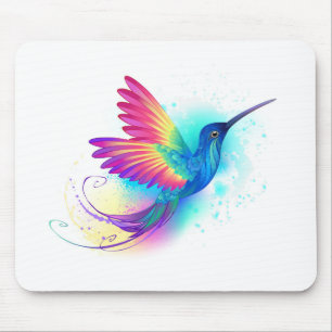 Tapis De Souris Colibri arc-en-ciel exotique
