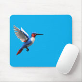 Tapis De Souris Colibri bleu percé (Avec souris)