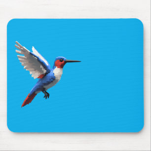 Tapis De Souris Colibri bleu percé