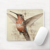 Tapis de souris Colibri Coloré (Avec souris)