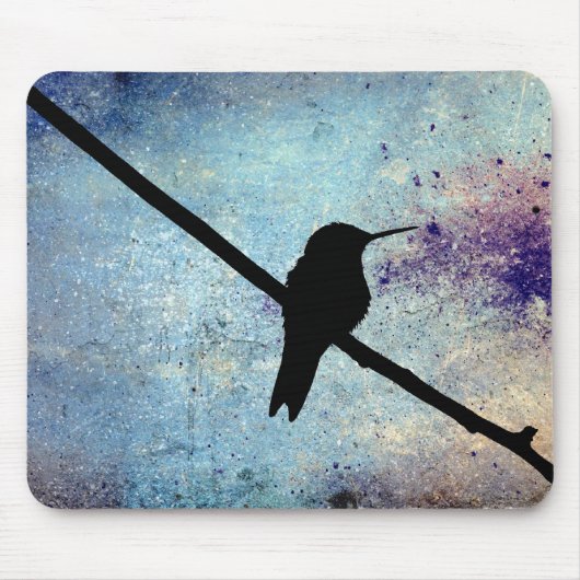 Tapis De Souris Colibri de Grunge (Devant)