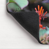 Tapis De Souris Colibri en vol et fleurs rouges (Coin)