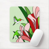 Tapis De Souris Colibri et Fleur (Avec souris)
