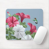 Tapis De Souris Colibri et pétunia Mousepads (Avec souris)