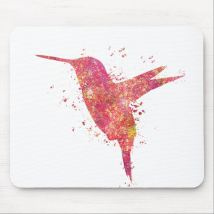 Tapis De Souris Colibri Oiseaux Forêt Sauvage Nature Monde Terre V