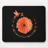 Tapis De Souris Colibri Orange Tournesol Leucémie Cancer Aware (Devant)