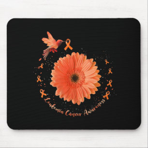 Tapis De Souris Colibri Orange Tournesol Leucémie Cancer Aware