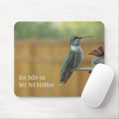 Tapis De Souris Colibri Ruby Throsé (Avec souris)