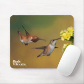 Tapis De Souris Colibri Rufous de flottement (Avec souris)