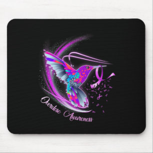 Tapis De Souris Colibri tenant un surdosage du ruban pourpre