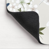 Tapis De Souris Colibris et fleurs blanches. (Coin)