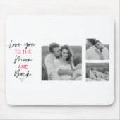 Tapis De Souris Collage Couple Photo & Citation Romantique À La Lu (Devant)