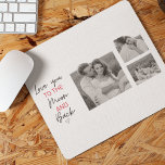 Tapis De Souris Collage Couple Photo & Citation Romantique À La Lu<br><div class="desc">Collage Couple Photo & Citation Romantique À La Lune</div>