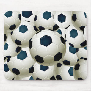 TAPIS DE SOURIS COLLAGE DE BALLONS DE FOOTBALL