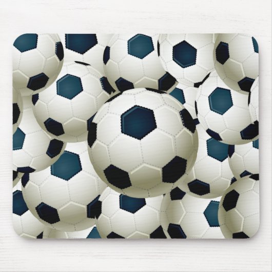 TAPIS DE SOURIS COLLAGE DE BALLONS DE FOOTBALL (Devant)