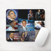 Tapis De Souris Collage de Barack Obama (Avec souris)