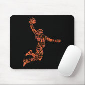 Tapis De Souris Collage de basket-ball (Avec souris)