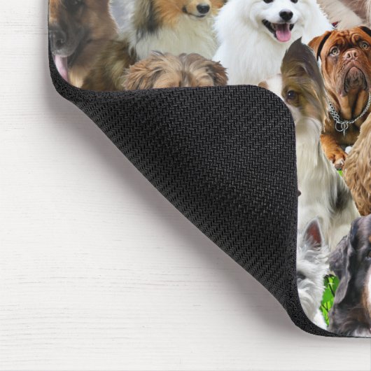 Tapis De Souris Collage de chiens (Coin)