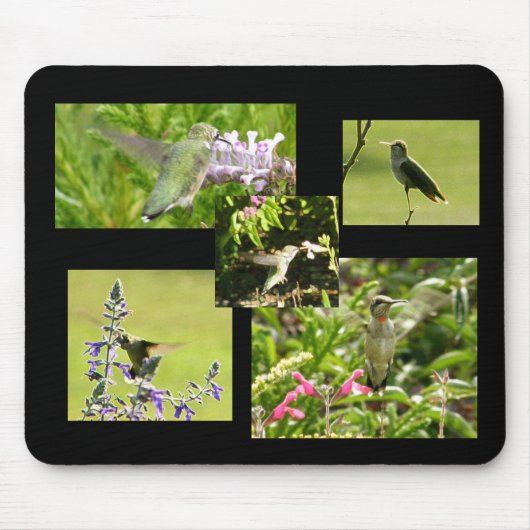 Tapis De Souris Collage de colibri (Devant)