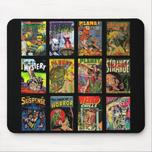 Tapis de souris Collage de couvertures de bandes d
