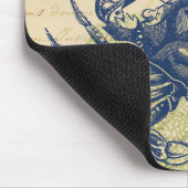 Tapis De Souris Collage de crabe bleu de bord de la mer (Coin)