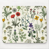 Tapis De Souris Collage de fleurs sauvages (Devant)