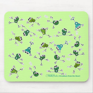 Tapis De Souris Collage de grenouilles