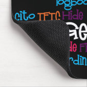 Tapis De Souris Collage de mot de Geocaching (Coin)