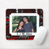 Tapis De Souris Collage de mot de Saint-Valentin de photo (Avec souris)