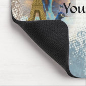 Tapis De Souris Collage de paon de Paris (Coin)