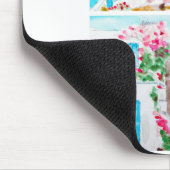 Tapis De Souris Collage de peinture aquarelle grecque (Coin)