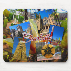 Tapis De Souris Collage de photo de Charlotte la Caroline du Nord