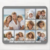 Tapis De Souris Collage de photos Instagram avec 9 photos (Devant)