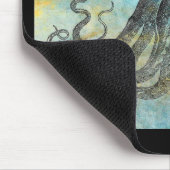 Tapis De Souris Collage de pieuvre vintage (Coin)