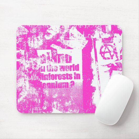 Tapis De Souris Collage de punk rose (Avec souris)