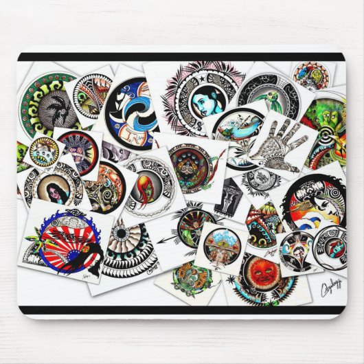 Tapis De Souris Collage des dessins (Devant)