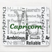 Tapis De Souris Collage des Traits de l'Astrologie du Zodiaque Cap (Devant)